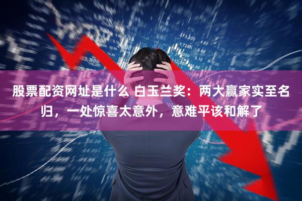 股票配资网址是什么 白玉兰奖：两大赢家实至名归，一处惊喜太意外，意难平该和解了
